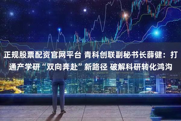 正规股票配资官网平台 青科创联副秘书长薛健：打通产学研“双向奔赴”新路径 破解科研转化鸿沟